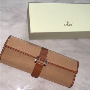 Rare Rolex Canvas and Leather Watch Roll